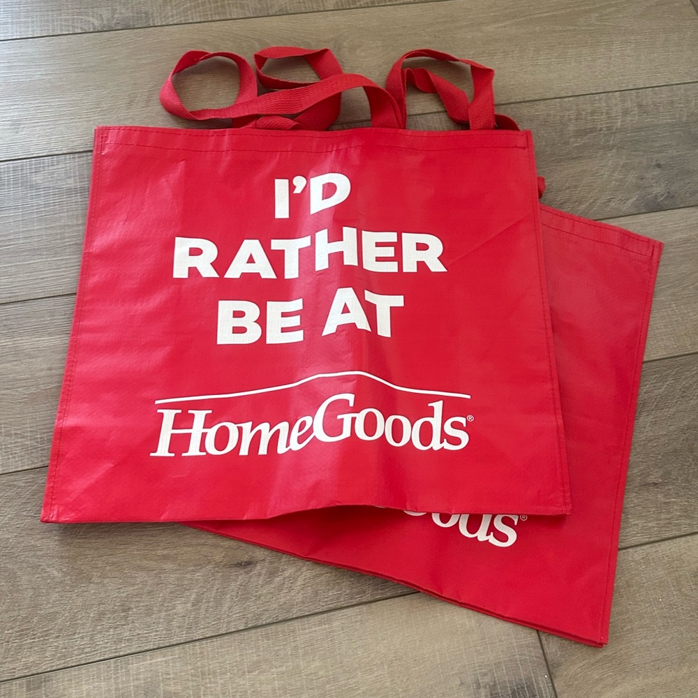 Homegoods TJMaxx Marshalls Viral I’d Rather Be at Homegoods Bags Set of 2 NWOT